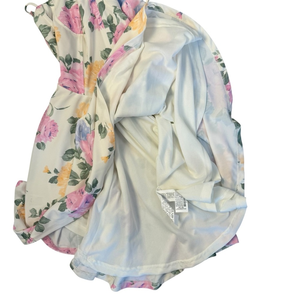 New Zara Blogger Favorite Floral Corset Style Dress Corsetry Inspired Mini Dress - Picture 5 of 9
